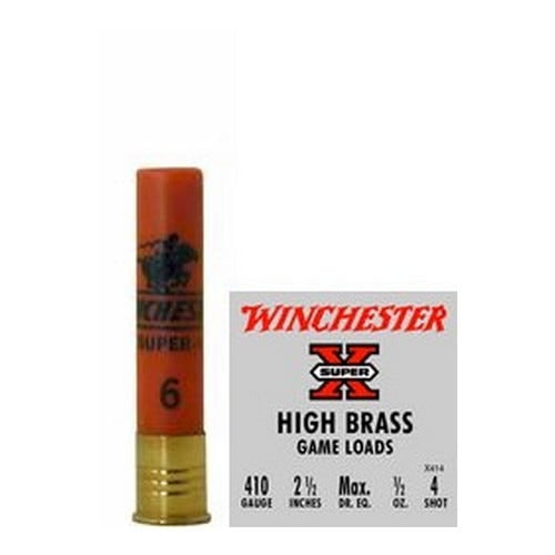 WINCHESTER SUPER-X .410BORE 2.5-INCH 1/2OZ #4 SHOT 25RDS