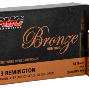 PMC AMMUNITION BRONZE BRASS .223 REM 55-GRAIN 20-ROUNDS PSP