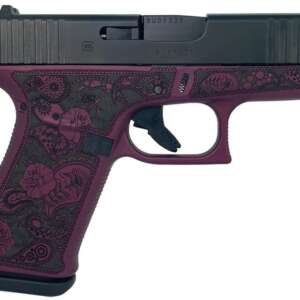 GLOCK 43X BLACK CHERRY 9MM PISTOL 3.41" BARREL 10-ROUNDS PAISLEY ENGRAVED
