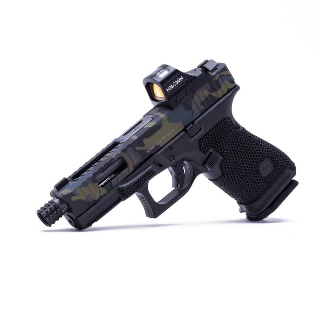 THE GUN CO LVL-1 CUSTOM GLOCK 19 - URBAN CAMO 9MM 4.02-INCH 15RDS - WITH HOLOSUN REFLEX RED DOT & MICRO RONI