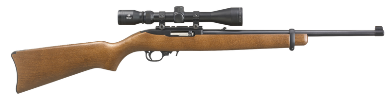 RUGER 10/22 CARBINE WOOD .22 LR 18.5" BARREL 10-ROUNDS 3-9X40MM SCOPE