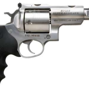 RUGER SUPER REDHAWK STAINLESS .454 CASULL 5" BARREL 6-ROUNDS ADJUSTABLE REAR SIGHT