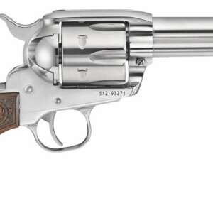 RUGER VAQUERO STAINLESS .45 COLT 4.62" BARREL 6-ROUNDS STAR ENGRAVED GRIPS