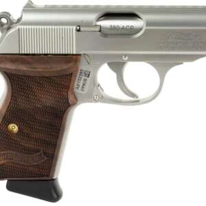 WALTHER PPK/S STAINLESS .380 ACP 3.35" BARREL 7-ROUNDS WALNUT GRIPS