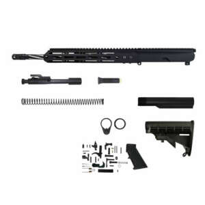 .300 Blackout AR 15 Side-Charging Rifle Kit - 16" Stainless and Black Nitride Fluted Heavy Barrel, 1:8 Twist Rate with 12" M-Lok Handguard