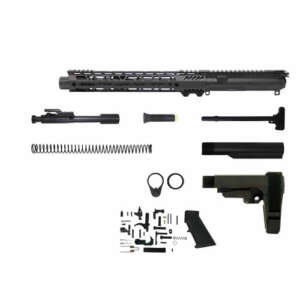 5.56 AR 15 Pistol Kit - 10.5" Nitride Barrel, 1:7 Twist Rate with 12" Split-Rail M-Lok Handguard
