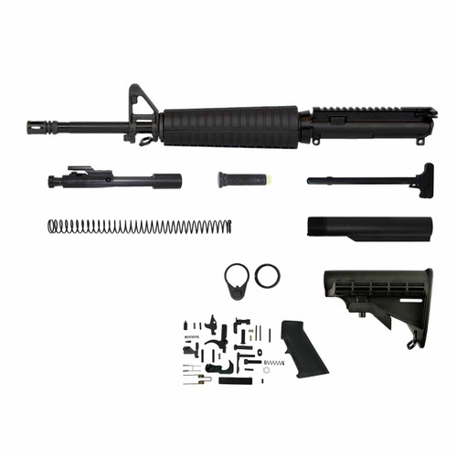 5.56 AR 15 Rifle Kit - 16" Phosphate Barrel (Classic A2 Handguard), 1:7 Twist Rate