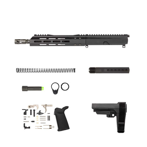 AR9 Pistol Kit - 10.5" Parkerized M4 Barrel, 1:10 Twist Rate with 9.5" MLOK Handguard