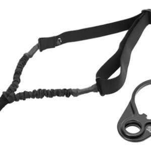 UTG® Single Point Bungee Sling with QD Sling Swivel and AR15 Quick Detach Receiver End Plate - Matte Black, Steel