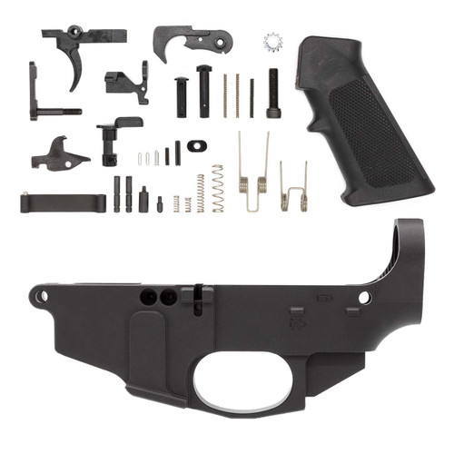 AR9 80% Lower and Mil-Spec AR15 Lower Parts Kit (w/ Hammer and Trigger)
