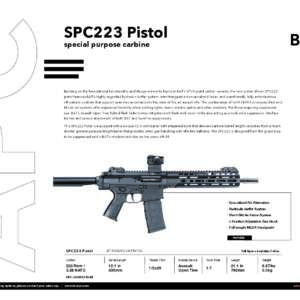 B&T SPC223 Pistol 12.1” Barrel Cal. .223 Rem./5.563x45mm BT-500290-US