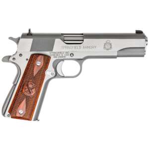 Springfield Armory 1911 Mil-Spec 45 Auto (ACP) 5in Polished Stainless Pistol - 7+1 Rounds - California Compliant