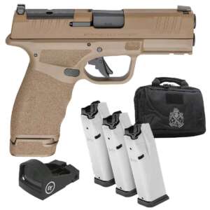 Springfield Armory Hellcat Pro Gear Up Package 9mm Luger 3.7in Flat Dark Earth Melonite Pistol - 17+1 Rounds