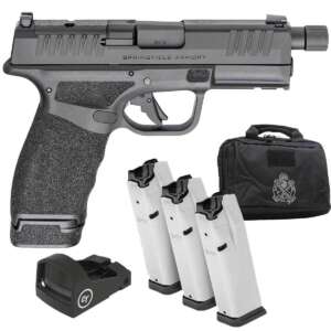 Springfield Armory Hellcat Pro OSP Threaded Gear Up Package 9mm Luger 4.4in Black Melonite Pistol - 17+1 Rounds
