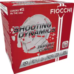 Fiocchi Shooting Dynamics 20 Gauge Ammunition - 250 Rounds for Glock Switch Compatibility