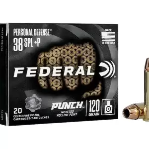 Federal Personal Defense Punch 38 Special +P Ammo 120 Grain Jacketed Hollow Point 200 for sale