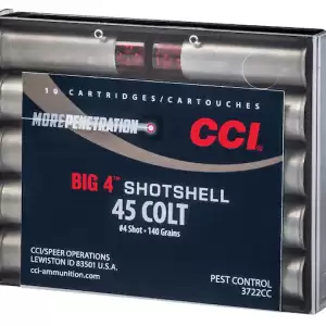 Order CCI Big 4 Shotshell 45 Colt (Long Colt) Ammo 140 Grain Lead Shot 200 rounds Online for sale