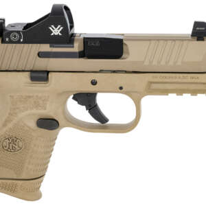 FN 66100797 509 Compact Tactical 9mm Luger 4.32″ Threaded Barrel, 12+1/24+1, FDE Polymer Frame w/Mounting Rail, Optic Cut FDE Stainless Steel Slide, Includes Viper Red Dot - Machine Gun - California Gun Shop