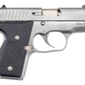 Kahr Arms M9098A MK Elite 9mm Luger Caliber with 3″ Barrel, 6+1 or 7+1 Capacity, Overall Polished Stainless Steel, Serrated Slide & Textured Wraparound Black Nylon Grip - Machine Gun - California Gun Shop