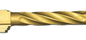 Fits Glock 19 9mm Match Chunky Spiral Fluted Barrel Threaded in Gold - California Gun Shop