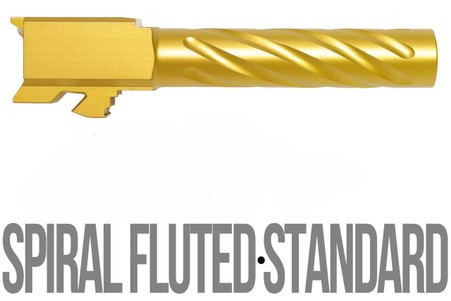 Fits Ruger RXM 9mm Match Threaded Thick Spiral Fluted Barrel in Gold Fits Ruger RXM 9mm Match Threaded Thick Spiral Fluted Barrel in Gold - Ruger Parts - California Gun Shop
