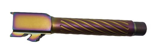 Fits Glock 17 9mm Match Thick Spiral Fluted Barrel in Plum Fits Glock 17 9mm Match Thick Spiral Fluted Barrel in Plum - Glock Barrels - California Gun Shop