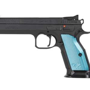 CZ TS 2 9mm Pistol 10rd Black Frame Blue Aluminum Grips - Machine Gun - California Gun Shop