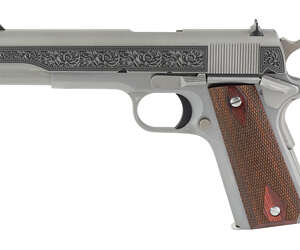 Colt 1911C GOVT .45 ACP 5″ Stainless Engraved - Machine Gun - California Gun Shop