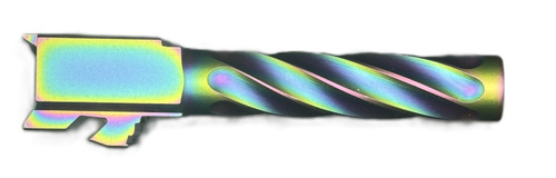 Fits Glock 19 9mm Match Chunky Spiral Fluted Barrel Threaded in Radio Active Fits Glock 19 9mm Match Chunky Spiral Fluted Barrel Threaded in Radio Active - Glock Barrels - California Gun Shop