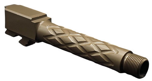 Fits Glock 19 9mm Match Diamond Weave Fluted Barrel in Dark Earth Fits Glock 19 9mm Match Diamond Weave Fluted Barrel in Dark Earth - Glock Barrels - California Gun Shop