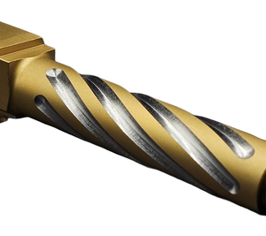 Fits Glock 19 9mm Match Thin Spiral Barrel Threaded 2 Tone in Gold - Glock Barrels - California Gun Shop