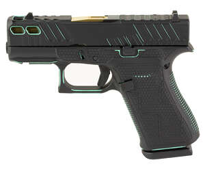 GLOCK 43X 9mm 10rd Black / Robins Egg Blue - Machine Gun - California Gun Shop