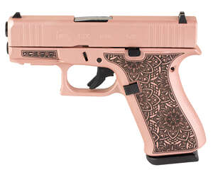 Glock G43X 9mm 10rd Rose Gold Paisley - Machine Gun - California Gun Shop