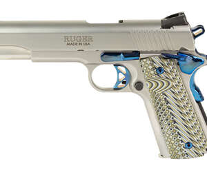 Ruger SR1911 .45 ACP 5″ Stainless Cobalt Blue PVD 8/7rd - Machine Gun - California Gun Shop