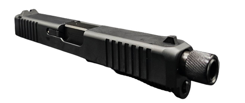 Slide Fits Glock 19 Gen3 Fully Assembled Tapered Nose In Gold Threaded Slide Fits Glock 19 Gen3 Fully Assembled Tapered Nose In Gold Threaded - Glock Slides - California Gun Shop