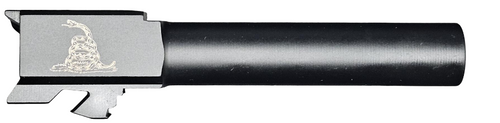 Don't Tread on Me Logo Combat Armory barrel Fits Glock 19 New 9mm Match Grade Barrel Threaded Don't Tread on Me Logo Combat Armory barrel Fits Glock 19 New 9mm Match Grade Barrel Threaded - Glock Barrels - California Gun Shop