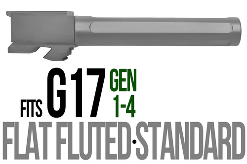Fits Glock 19 9mm Match Thick Spiral Fluted Barrel Flush Fit in Flat Gray Fits Glock 19 9mm Match Thick Spiral Fluted Barrel Flush Fit in Flat Gray - Glock Barrels - California Gun Shop