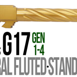 Fits Glock 17 9mm Match Straight Fluted Barrel in Gold - Glock Barrels - California Gun Shop