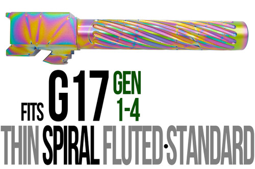 Fits Glock 17 9mm Match Straight Fluted Barrel Threaded in Python Fits Glock 17 9mm Match Straight Fluted Barrel Threaded in Python - Glock Barrels - California Gun Shop