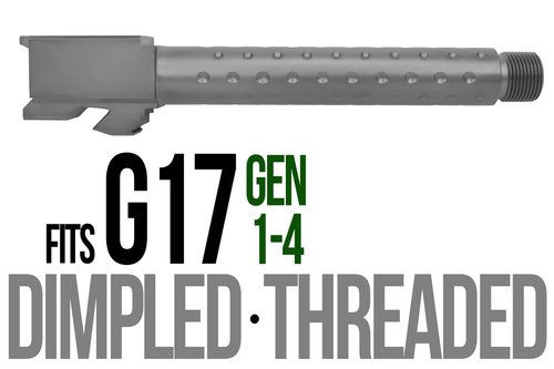 Fits Glock 17 9mm Match Grade Barrel Golf Ball Dimpled in Flat Gray Fits Glock 17 9mm Match Grade Barrel Golf Ball Dimpled in Flat Gray - Glock Barrels - California Gun Shop