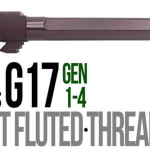Fits Glock 17  9mm Match 5 Sided Flat Fluted  Grade Barrel in Plum - Glock Barrels - California Gun Shop