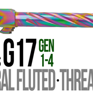 Fits Glock 17 9mm Match Thick Spiral Fluted Barrel in Chameleon - Glock Barrels - California Gun Shop