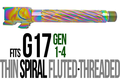 Fits Glock 17 9mm Match Thin Spiral Fluted Barrel in Python Fits Glock 17 9mm Match Thin Spiral Fluted Barrel in Python - Glock Barrels - California Gun Shop