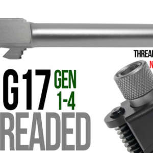 Fits Glock 19 9mm Match 5 Sided Flat Fluted Threaded Barrel in Flat Gray - Glock Barrels - California Gun Shop