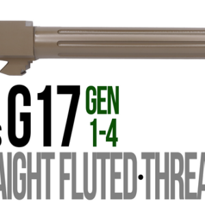 Fits Glock 17 9mm Match Golf Ball Dimpled Threaded Barrel in GOLD - Glock Barrels - California Gun Shop