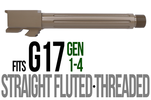 Fits Glock 17 9mm Match Golf Ball Dimpled Threaded Barrel in GOLD Fits Glock 17 9mm Match Golf Ball Dimpled Threaded Barrel in GOLD - Glock Barrels - California Gun Shop