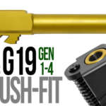 Fits Glock 19 9mm Match Thick Spiral Fluted Barrel Threaded in Copper - Glock Barrels - California Gun Shop