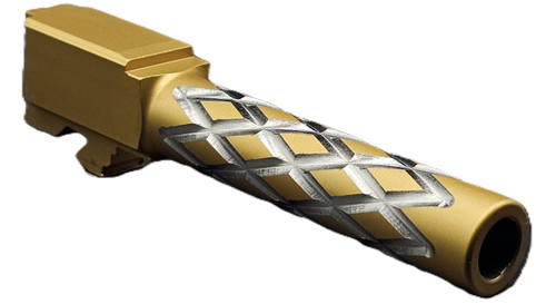 Fits Glock 19 9mm Match Coil Barrel 2 Tone in Gold Fits Glock 19 9mm Match Coil Barrel 2 Tone in Gold - Glock Barrels - California Gun Shop