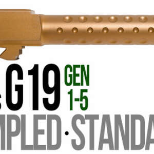 Fits Glock 19 9mm Match 5 Sided Flat Fluted Barrel Threaded in Copper - Glock Barrels - California Gun Shop