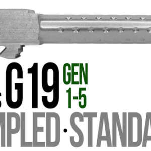 Fits Glock 19 9mm Match Golf Ball Dimpled Barrel Threaded Naked Stainless Steel - Glock Barrels - California Gun Shop